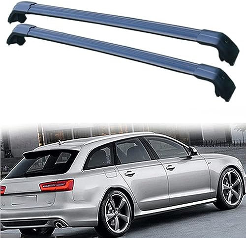 Auto Dachträger Dachreling für Audi A6 Avant 4G5, 4GD, C7 2011-2018, Dach Gepäckträger aus Aluminium,Black