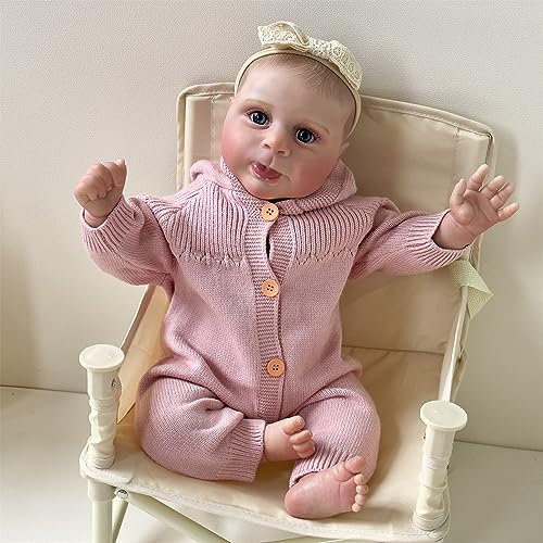 Anano Reborn Babypuppen Wie Echt Ihre Zunge Ausstrecken 19 Zoll Echte Puppen Babys Realistische Puppe Newborn Baby Puppe Silikon Baby Puppe Lebendig Puppen Die Aussehen Wie Echte Babys