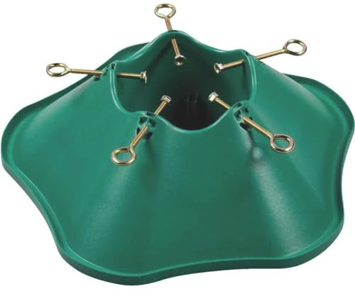 Rocky Mountain Goods Live Weihnachtsbaumständer für bis zu 1,8 m große Bäume – robuster Kunststoff mit 3 sicheren Ösenschrauben für einfachere und sichere Installation – Stahl-Mittelspieß für echten