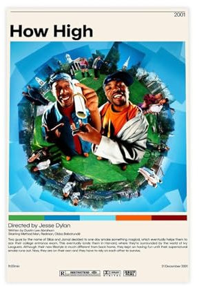 EYEZER How High Jesse Dylan, minimalistisches Filmposter, Schlafzimmer, Dekoration, Sport, Landschaft, Büro, Raumdekoration, Geschenk, ungerahmt, 30 x 45 cm