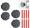 UFURMATE Door Handle Covers, 4Pcs Grey Decorative Round Door Knob Covers Soft Door Handle Glove Covers Safety Door Knob Protector with Clear Anti-Collision Adhesive Strip for Doorknob