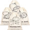 Partideal 4-Pack Reusable Produce Storage Bags, Breathable Cotton Linen Drawstring Bags for Potatoes, Onions, Garlic & Vegetables Keep Food Fresh Naturally(30x40cm)