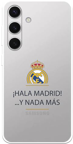 Schutzhülle für Samsung Galaxy S24 von Real Madrid, transparent zum Schutz Ihres Handys. Flexible Silikonschicht mit offizieller Lizenz von Real Madrid