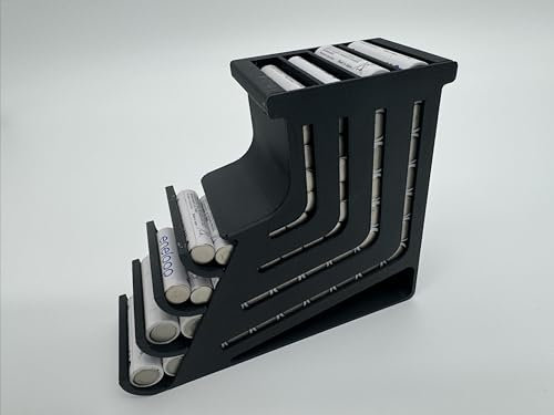 Batterie Aufbewahrungsbox – Batterie Organizer für AA Mignon & AAA Micro – Batteriebox Aufbewahrung nach FIFO-Prinzip – Praktische Batterie Aufbewahrung für mehr Ordnung & Übersicht