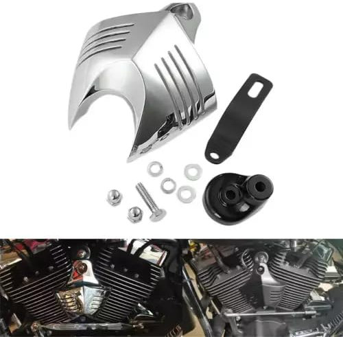 Cache klaxon de moto chromé pour Harley Davidson V Twin Cam Style Custom