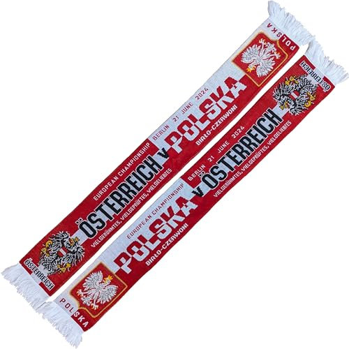 Österreich/Polen Schal, Spielschal 21.06.2024 Match-Schal (Strickschal)