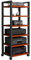 FCYNNV Multimedia-Ständer 6-stufiger AV-Medienständer, Eckregal für Zuhause/Büro/Kino, Eck-TV-Schrank mit verstellbaren Regalen, Rack-montierter Audio-Tower (C)