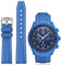 BONACE Bracelet de rechange incurvé en silicone compatible avec montre Omega X Swatch de 20 mm, Omega Swatch Moonswatch Speedmaster - Pour homme et femme, 20 millimeters, Silicone