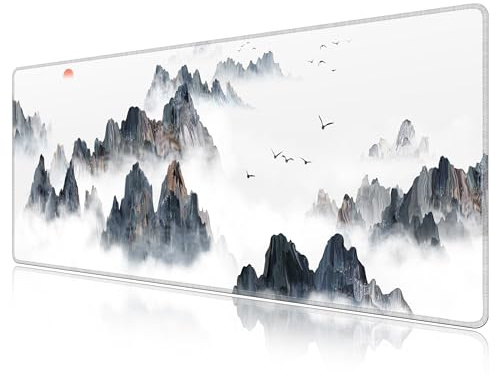 LL-COEUR Motiv XXL Mauspad Wasserdicht 140x60x0,3cm, Erweitertes Gaming Schreibtischunterlage mit rutschfeste Gummibasis (Landschaften 4, 1400x600x3mm)
