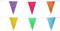 Flaggenlinie farbig - 10 Meter - 20 Flaggen