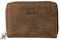 BROWN BEAR Reißverschluss Geldbörse klein Leder Vintage Braun mit Münzfach & RFID-Schutz - Echtleder Portemonnaie für Herren & Damen - Slim Wallet Mini Geldbeutel - BB Kai HBR