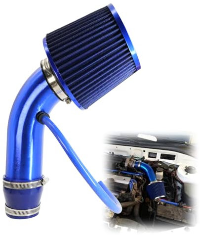 Flewdart kit filtro aria sportivo 76mm, kit filtro a cono auto, aspirazione diretta auto con Tubo Aspirazione Aria