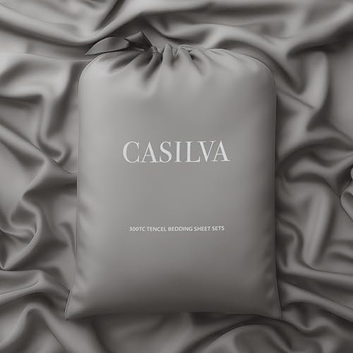 CASILVA Eukalyptus-Bettlaken, weicher als Seidenfasern, Queensize-Bettlaken-Set