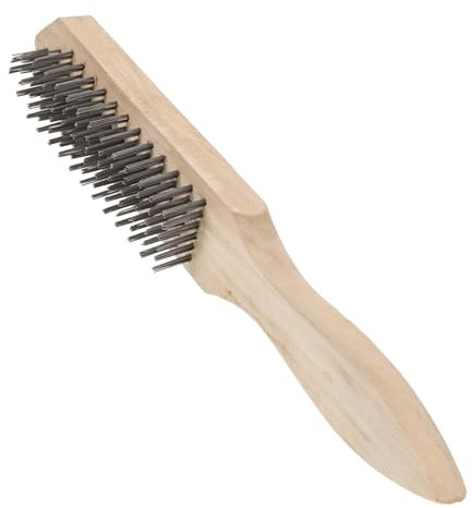 Sosoport Drahtbürste Für Grill Grillrostbürste Aus Stahl Holzgriff Fischschuppenschaber Reinigungsbürste Für Grill Ofen Herd