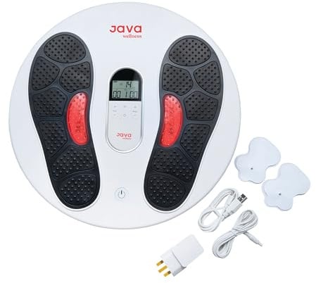 Coopers of Stortford - EMS TENS Machine Circulation Stimulator - Red Light Therapy Foot Massager - 9 Modes 20 Levels - LCD Display - Wireless Remote - Electrode Pads