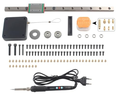 Nihcora Kit de Presse Furtive Kit de Presse à Insertion Thermique Fer à Souder Écrou D'Insertion Thermique Kit Intégré M2-M8 pour Imprimante 3D Prise UE