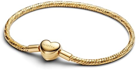 PANDORA Facettiertes Schlangen-Gliederarmband mit Herzverschluss 564236C00 Damenarmband