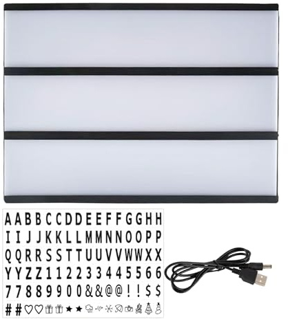 Tablero de mensajes LED, pantalla de letras iluminada con de luz de 96 letras, marco acrílico para mesa o pared, diseño impermeable para uso, decoración perfecta para , bodas, dormitorios