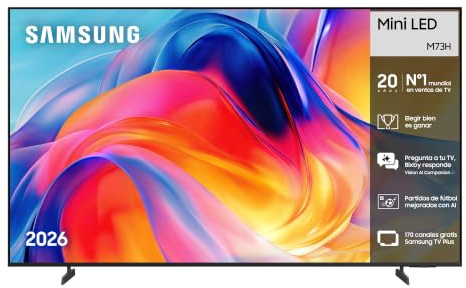 Samsung TV Mini LED M73H 75 4K Smart TV con IA | Vision AI Companion, Mini LED, AI Football Mode, Samsung TV Plus, Perfecto para cine, gaming y deportes