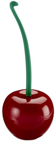 Escobilla de baño dè cereza - Soporte duradero con cerdas d́e limpieza profunda, ešcobilla dë bàñò còn forma ďe cèreza | Juego dė limpiador d́e b̃añô coņ mango largo, bonitos accesorios para decoració