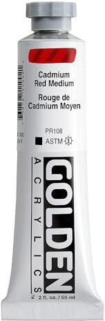 Pro-Art Vernice acrilica Dorata per Corpo Pesante, 56,7 g, Rosso cadmio Medio, 60 ml, 59 unità