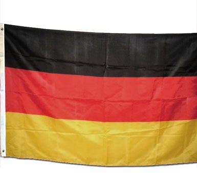 Flagge Deutschland 90 x 150 cm Fahne mit 2 Ösen 100g/m² Stoffgewicht Hissflagge Mast
