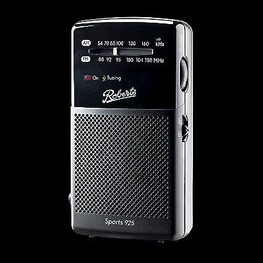 Roberts Sports 925 Personal FM/AM Radio - Black