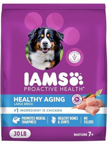 IAMS Proactive Health Dry Dog Food, Large Breed Mature Premium Adult Dog Food for Large Breeds, with Chicken, 30 lb. Bag