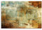 120x80cm Leinwandbild auf Keilrahmen Acryl Malerei abstrakt blau braun rot beige Wandbild auf Leinwand als Panorama