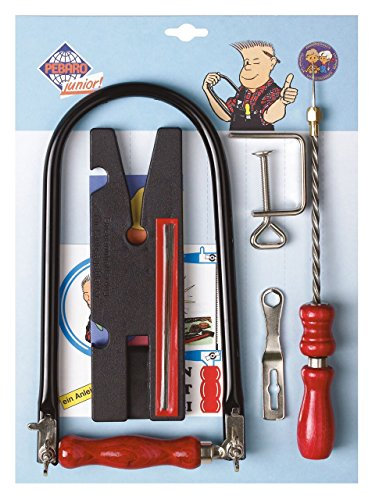 PEBARO Laubsäge-Set auf Karte mit Drillbohrer, 12 Teile