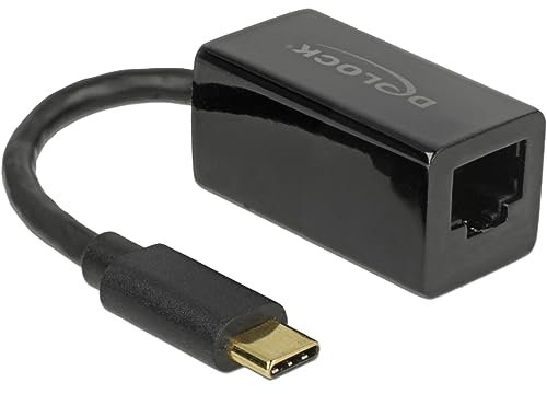 Delock Adapter SuperSpeed USB-C St > Gigabit LAN Komp. Schw