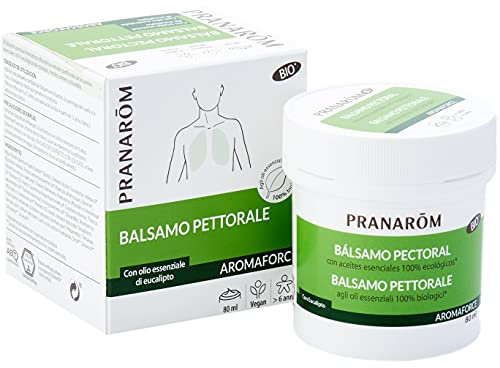 PRANAROM - Aromaforce - Bálsamo Pectoral - con Aceite Esencial de Eucalipto - Respiración - Defensas Naturales - 80ml