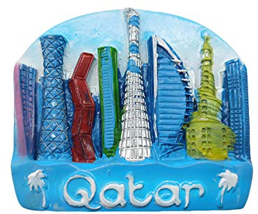 Qatar 3D Kühlschrankmagnet Harz Reise Souvenirs, handgemachte Home & Kitchen Dekoration Qatar Kühlschrankmagnet Sammlung