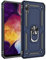 Samsung Galaxy A10 Case with Magnetic Ring Holder, Military Grade Protective Silicone TPU Shockproof Hard Armour Phone Cover for Samsung Galaxy A10 (Blue)