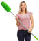 HTLY SPR Staubwedel Teleskop Waschbar, Staubwischer Mikrofaser Edelstahl Teleskop Stange und Verbiegbare Eckbesen, Staubwedel Lang Ausziehbar Extra Lang Bis 254cm, für Decken Spinnweben (Grün)