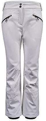 Killtec Damen Thônes Wmn Ski Sftshll Pnts Softshell Hose Mit Schneefang, Weiß, 42 EU