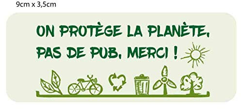 Lot de 2 Stickers Stop Pub Ecolo