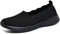 Puxowe Damen Slip On Sneaker Leichte Atmungsaktiv Sportschuhe Turnschuhe Bequem Freizeitschuhe Walking Schuhe Outdoor Fitness 41.5 EU All Black