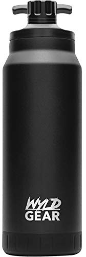 Wyld Gear Mag Series Isolier-Trinkflasche, Magnetverschluss, 1,2 l, Schwarz | Kupferbeschichtete Innenschicht, 18/8 Edelstahl, magnetischer Drehverschluss, kein Schweiß außen, Pulverbeschichtung