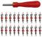 Kit Riparazione Pneumatici Auto,Chiave Valvola per Pneumatici Albero in Acciaio Chiavecon 20 PCS Valvola Core Pneumatico Kit di Riparazione del Pneumatico per Auto Moto Auto Camion
