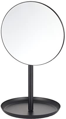 axentia Miroir sur Pied pour cosmétiques avec Tablette, Noir, env. 16 x 27,5 x 15 cm