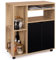 IDMarket - Küchenwagen Cosi aus Buchenholz und schwarzen Türen, Länge 76 cm