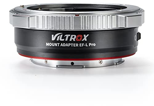 VILTROX EF-L Pro Adattatore per obiettivo con attacco per obiettivo di messa a fuoco automatica compatibile con obiettivo Canon EF/EF-S a L Mount Camera Leica SL2/Lumix S1 S1H S5/Sigma fp L