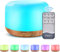 Aoreun Luftbefeuchter, 300 ml Aroma Diffuser 7 Arten Farbe mit Fernbedienung, humidifier mit timerfunktion Anti-Trockenbrand Geeignet für Büro Schlafzimmer, LED