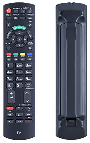 TCNOUMT N2QAYB000753 Fernbedienung Ersatz Kompatibel mit Panasonic Viera TV TX-L32E5Y TX-L32E5B TX-L32E5E TX-L32E30E TX-L32E31B TX-L32D25E TX-L32D25BA TX-L32D28EP TX-L32D28ES Kein Setup erforderlich