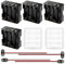 4 PCS 8 x 1.5V AA Battery Holder, KUOQIY AA 12V Back to Back Battery Holder Case Box with 4 PCS I-Type and T-Type Battery Clip, with 2 PCS Plastic Battery Storage Box