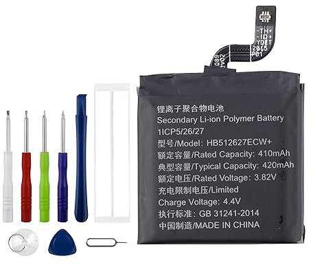 Nuovo Vvsialeek HB512627ECW Batteria di ricambio compatibile per Huawei Watch 2, Watch 2 Pro, Watch GT-Non adatto per GT2
