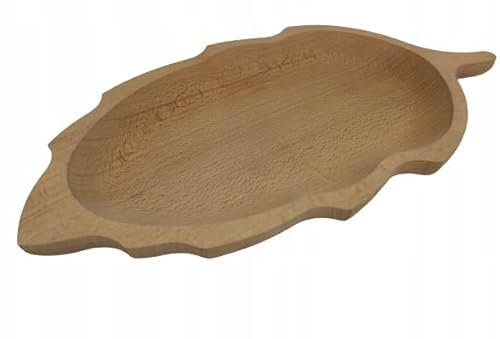 Wooden World - Wooden Decorative Plate for Serving Food and Snacks - Leaf Shape