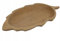 Wooden World - Plato decorativo de madera para servir comidas y aperitivos - en forma de hoja