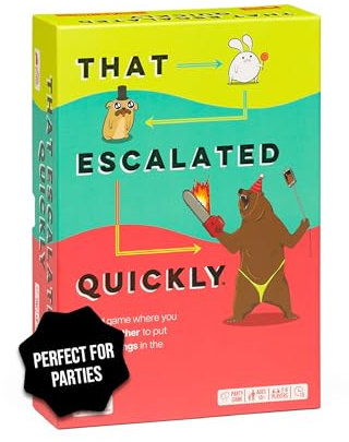 Exploding Kittens That Escalated Quickly 2-8 Players - Ages 10+ - 15 Minutes to Play - Hilarious Cooperative Card Game - Ideal for Party, Family Game Night, Adult and Teen